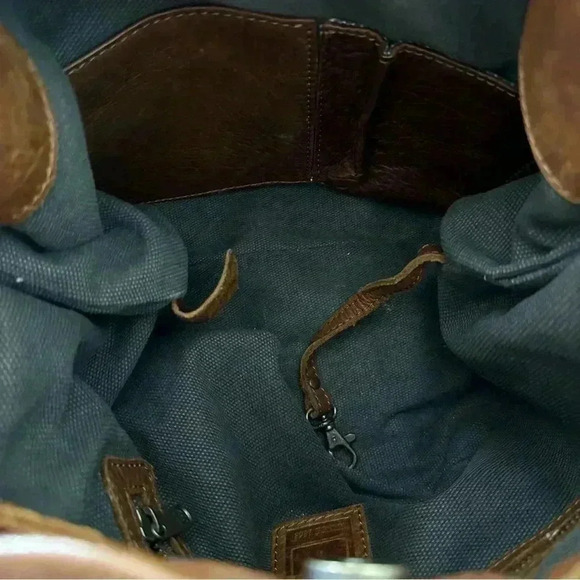 Frye Large Leather Drawstring Bag - Picture 11 of 16
